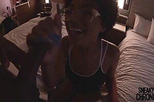 sneaky link with slim thick redbone nerd, bbc pounding her good 🍫🔥