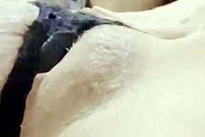 This horny French milf loves teasing with her huge boobs