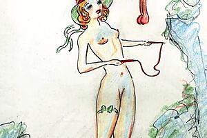 Vintage Erotic Drawings Feature Hairy Retro Beauties