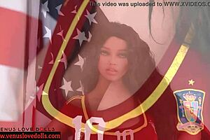 american beauty fuck doll with fake tits gets pounded realistically