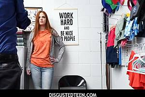 pervy officer fucks hot shoplifter scarlett mae after catching her stealing