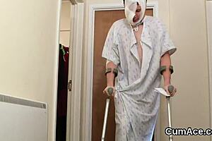 Spicy Peach Swallows Cumshot Facial And Eats Every Drop Of Jizz In Blowbang!