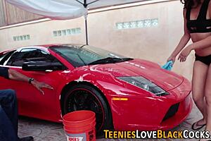 Slut with small tits takes massive black cock hardcore