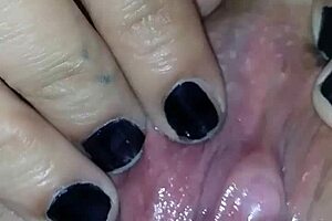 ex girlfriend flaunts her soaking wet pussy up close