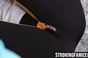 Alluring babe seduces then rides HUGE MONSTER COCK deep