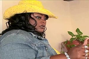 boss rams fat big ass ebony's tight pussy hard during wild interview!