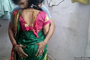 Desi Indian woman surrenders to passionate sex in her saree