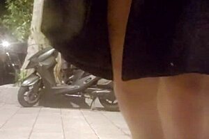 ting xuan teases with butt plug on public walk to climax