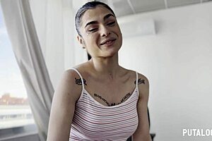 tattooed nadja hot chats seductively then swallows torbe's cum