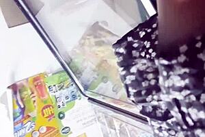 secret skirt peek in the store