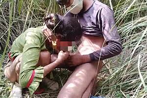 desi girl pinned in forest boobs pressed tight pussy fucked hard