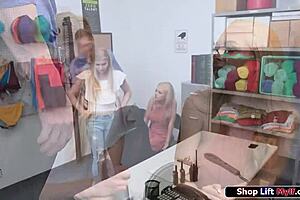 hot milf teams with security guard for big cock blowjob domination double action