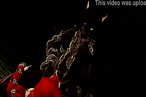 little red riding woof wanders forest craving furry monster ride