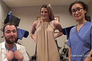 alexandria riley stripped searched in latex gloves by campus pd backstage