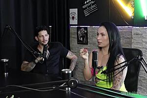 joice muller teases in sheer red lingerie during wild casting session