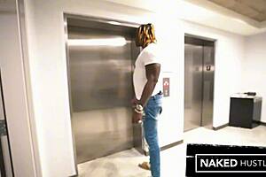 Thick Stacked Ebony Redhead Ms Redx Rides Monster Cock