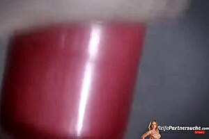 German Girl Relaxes Solo In Front Of Webcam