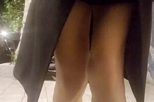 ting xuan teases with butt plug on public walk to climax