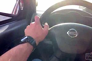 petite babe sneaks road head on las vegas boulevard monster cock pov