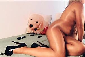 hey milena how does that glossy pantyhose feel while you fist yourself in part two?