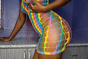 Quickie in the living room with the neighbor's huge cock pounding my tight pussy!