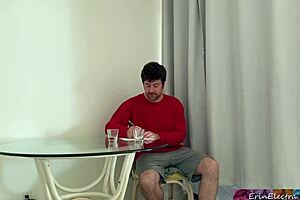 Erin Electra Helps Horny Guy Study With Big Natural Tits