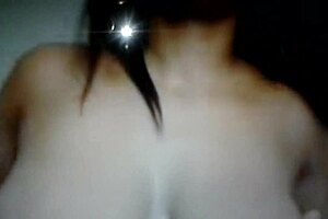 Damn, brown sugar shoves that dildo so deep in her shaved pussy and tits bounce!