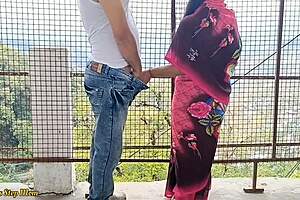 hey hottest indian couple bangs wildly outdoors by riverside