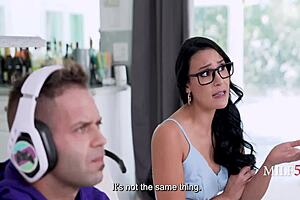 Milf cougar instructs desperate guy on fucking in lingerie