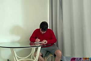 Erin Electra Helps Horny Guy Study With Big Natural Tits