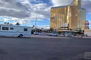 petite babe sneaks road head on las vegas boulevard monster cock pov