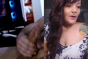 Curvy big booty mature milf shocked by monster cock stretching her wide