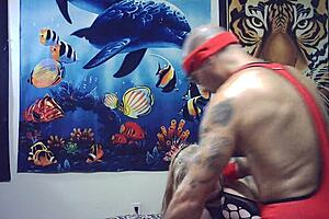 Intense Full Nelson Wrestling Challenge Ends in Hot Blowjob Suck