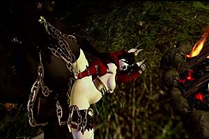 little red riding woof wanders forest craving furry monster ride