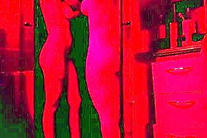 two hotties intriguing lesbian shower play