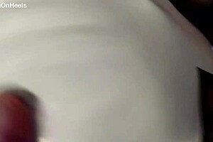 milf in pantyhose heels teases with mouth play