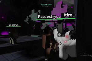 Random Roblox condo sluts get fucked hard by monster cocks in game.