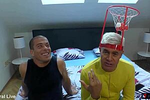 bold football fans threesome bent over huge cock pounding