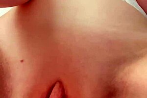 hey horny iranian milf masturbates her big natural tits when alone