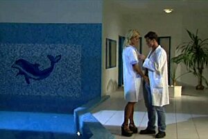 Doctor and nurse sneak overtime fuck in the pool 😏🏊‍♀️🍆
