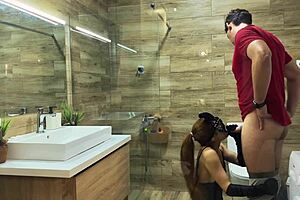 hot redhead myredfoxgirl rips clothes for bathroom cheating cumshot at party