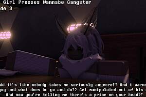 demon ebony femdom rides and deepthroats hunter's monster cock