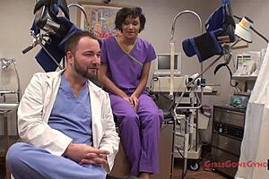 Nurse lilith rose gives jackie banes intense gyno exam caught on hidden hospital camera