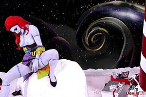 Joanna Angel deepthroats monster cock in sexy Christmas parody orgy.