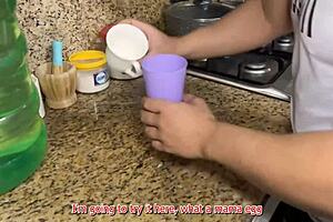 Hot latina milf housewife dances ass fucked by friend