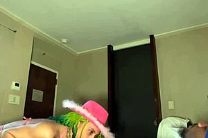 imagine her tiny ebony body stretched wide by monster BBC creampie in pussy and throat