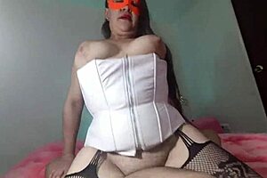 Fucked Chubby Latina Milf In Corset! Swallows Cum Creampie!