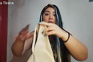 caught milf neighbor's son handjobbing with dirty panties, time for anal punishment