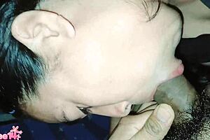 wow that huge blowjob ends with creamy swallow from latina babe 😋💦