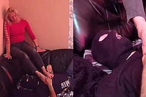 mmm loving her soft feet right there on the sofa